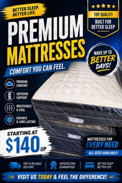 Plush Pillow Top Queen Size Set / Colchones