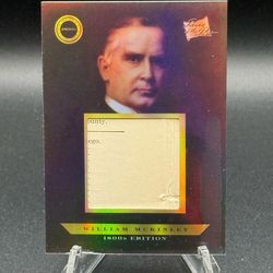 2024 Pieces of the Past 1800s Edition #139 William McKinley Patch Relic (READ)
