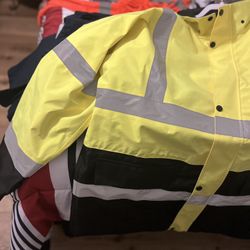 Work pants and work weather resistant jacket