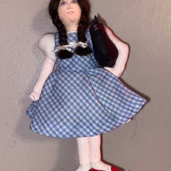 Vtg GLADYS BOALT Wizard Of Oz DOROTHY TOTO Handmade Ornament Cape Cod SignedRARE