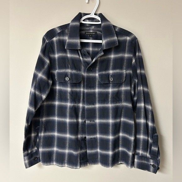 Banana Republic Blue Plaid Flannel