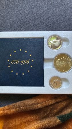 3 coins Bicentennial silver proof set