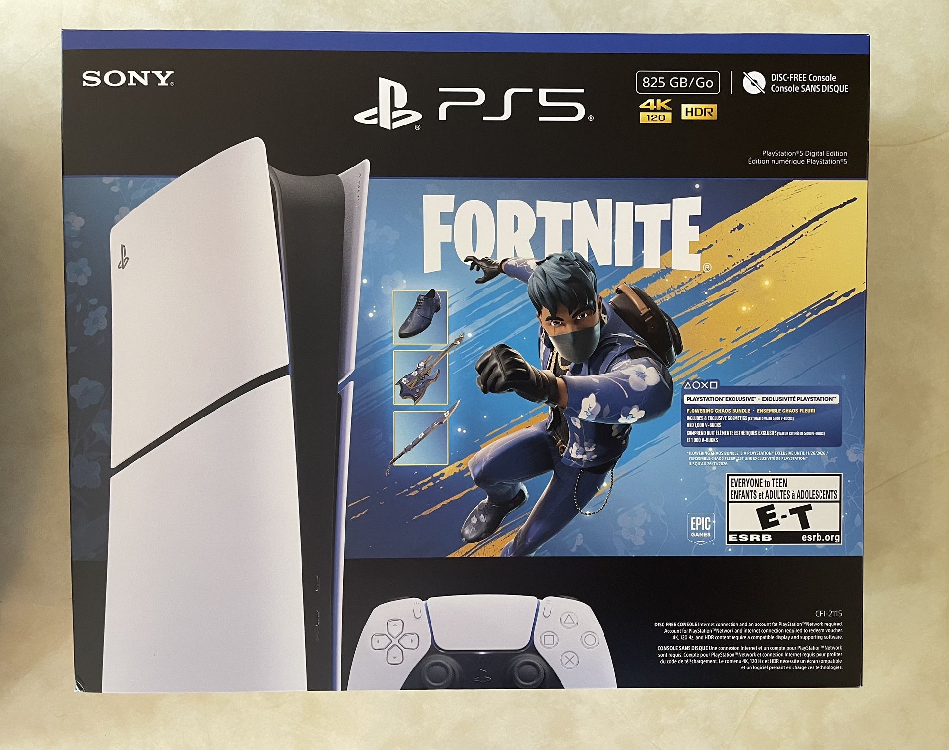 Fortnite PlayStation 5 Digital Slim Console - Flowering Chaos Bundle! Yours NOW!!