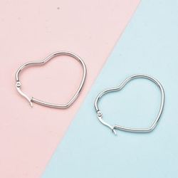 Heart Shaped Hoop Earrings