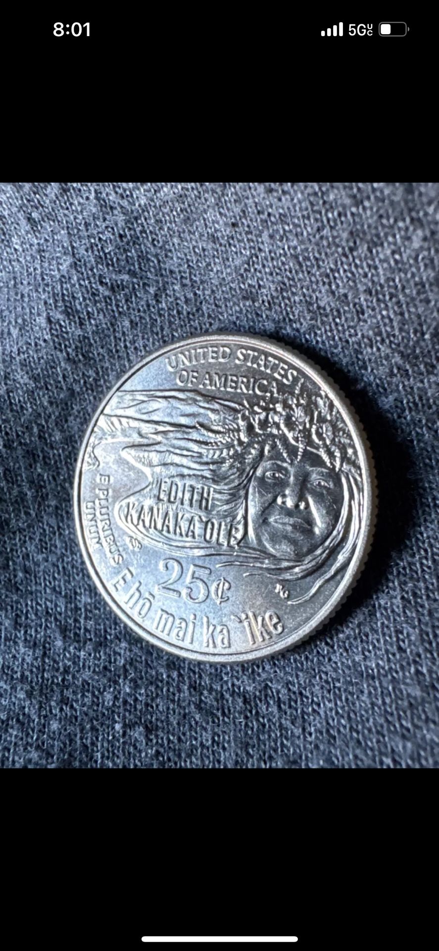 2023 p Edith kanaka’ole .25 cents quarter (“Edith die clash errors”/ in “Cod” we trust). Limited Edition