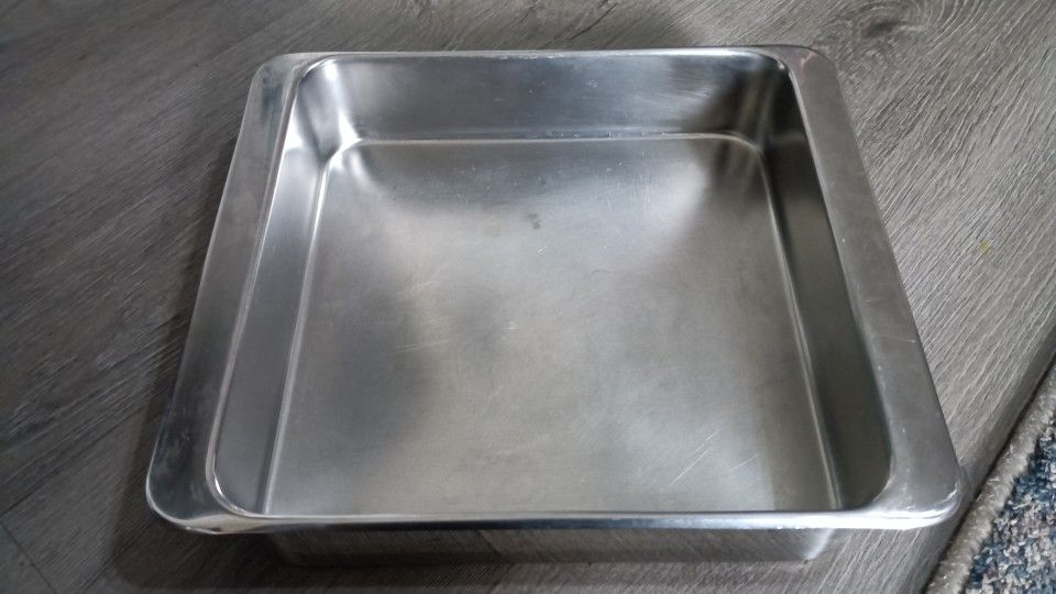 REVERE WARE 2518 Stainless Steel Square Cake Pan 2 Qt 8x8x2 Hard To Find Pan
