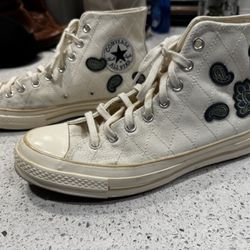 Converse Chuck 70 High 'Crafted Patches - Egret' men’s size 8.5