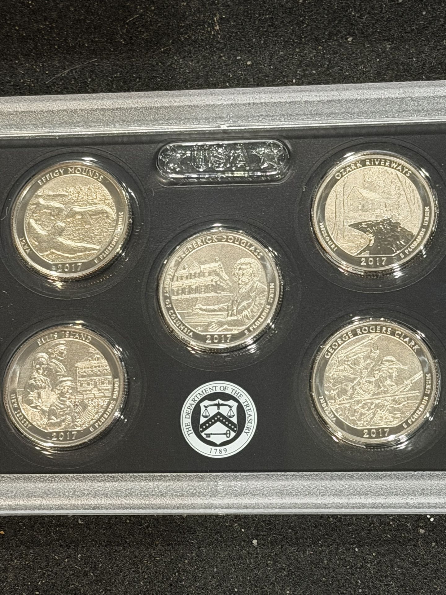 2017 S Gem Proof National Parks Quarters In Original Government Package No Envelope 