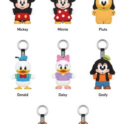 Mickey Family Cute Together Keychain Whole Set