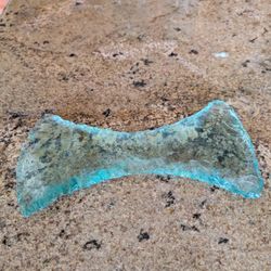 Custom Hand Crafted Chiseled Glass Axe Shape 10 1/2" X 5 1/2"