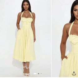 Fashion nova midi dress halter neck