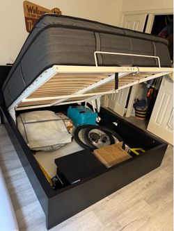 IKEA Malm storage bed frame  QUEEN