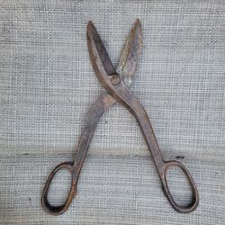 Antique Large Iron Scissors USA Made PS&W CO.  1819 Original