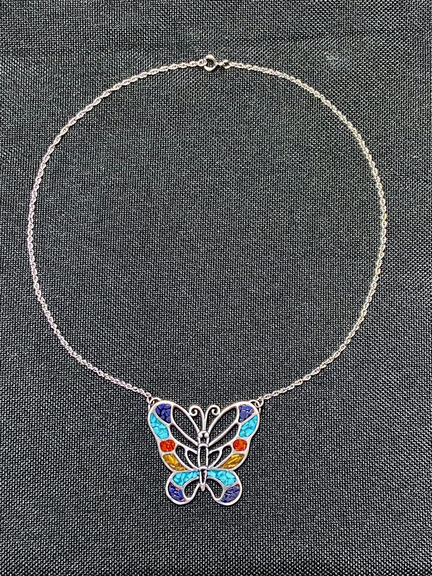 Vintage ZUNI Butterfly Necklace