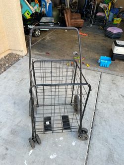Rolling Folding Shopping Cart / Grocery Cart – $25