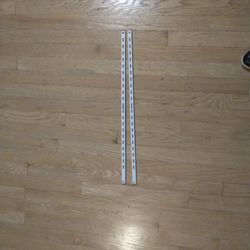 2 pcs Of 24 in. L - White Shelf Tracks Light Duty Vertical Rail