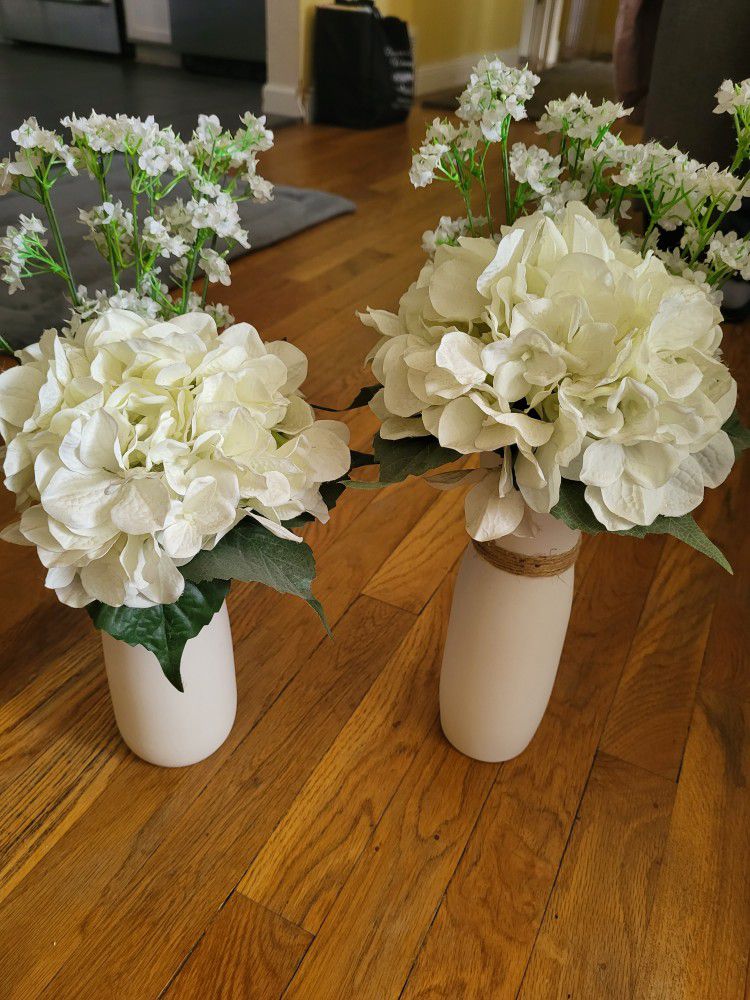 2 Vases With Flowers 