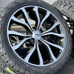 NEW 22” Ford F150 F-150 Expedition 6x135 Wheels Rims and All-Terrain 285/45R22 A/T Tires Black & Chrome Goodyear TBB Atlander TPMS
