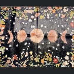 Moonlit Garden Acrylic Painting 
