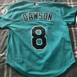 Marlins Authentic Baseball Jersey #8 Dawson