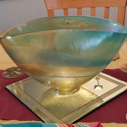 Vintage Illuminate Oval Glass Bowl