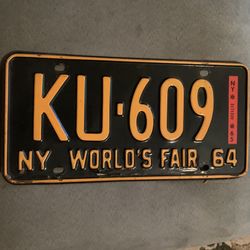 1964 NY Worlds Fair License Plate