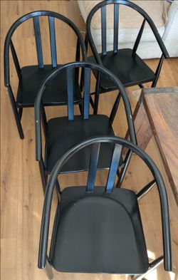 Modern black dining chairs