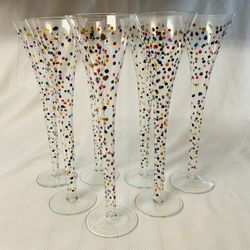 Confetti Glass Champagne Flutes (7)