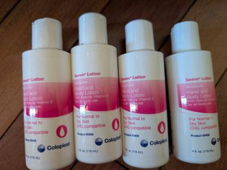 new lot Sween hand and body lotion moisturizer Coloplast 4 x 4 oz bottles, vitamin E