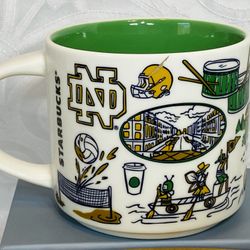 NEW NOTRE DAME STARBUCKS BEEN THERE SERIES CAMPUS COLLECTION MUG IN ORIGINAL BOX