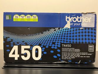 Brother Genuine High Yield Toner Cartridge, TN450, Replacement Black Toner, Page Yield Up To 2,600 Pages