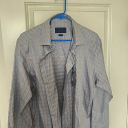 David Donahue  Dress Shirt For Men’s Size L