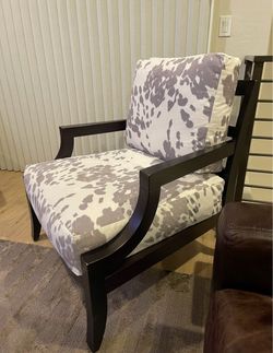 Wood Frame Accent Chair – Custom Removable Cover – $200