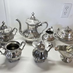 Vintage Silver Plate  COFFEE AND TEA SET