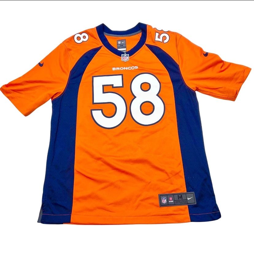 Denver Broncos Von Miller #58 Jersey Men Medium Nike On Field Home NFL Orange