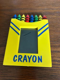 VTG crayon picture frame eight – crayon, design, yellow kids photo frame