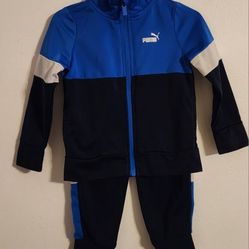 Puma Tracksuit Set for Toddlers Size 18 Months Color Blue and Black 