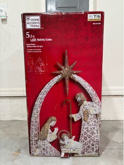 Yard devoted nativity scene