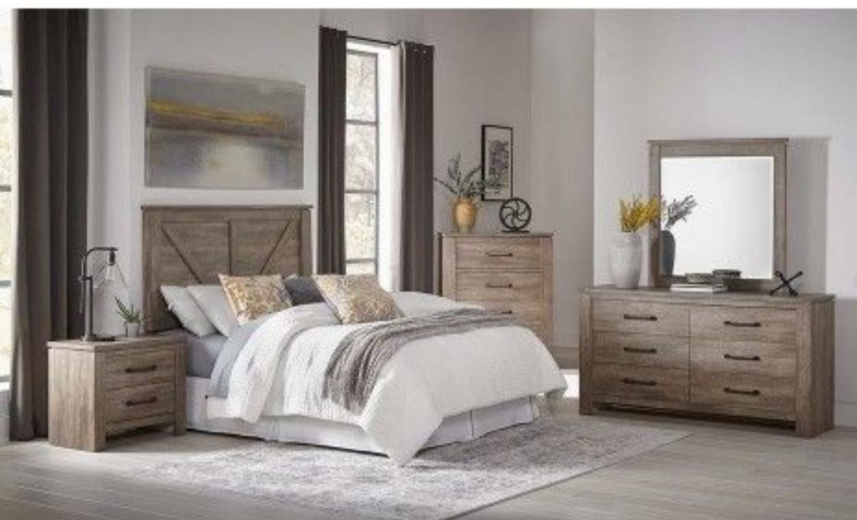 Bedroom Furniture Set ( Nightstand, Dresser, Chest, Mirror)