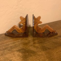 Vintage Handcrafted Mexican Bookends.         1960’s