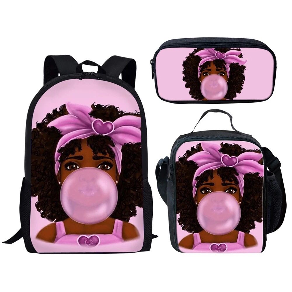 Bubble girl backpack set