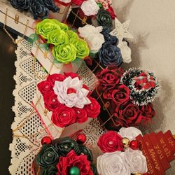 Christmas Themed Eternal Rose Purse Bouquet 
