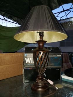 Dark Brown Lamp with Brown Shade