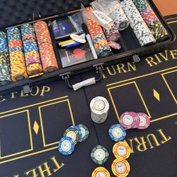 Poker Table & Chips . 