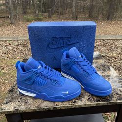 Custom All Blue Jordan 4 