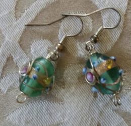 Wedding Cake Bead Earrings