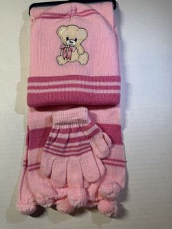 Scarf, Hat, Gloves 3 Piece Set