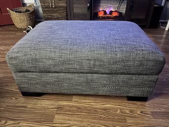 Gray Storage Ottoman