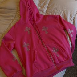 Pink Diamond Cross Hoodie 