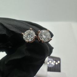 8mm (4ct) BIG Moissanite Studs💎 (Sterling Silver) (Screw Back)